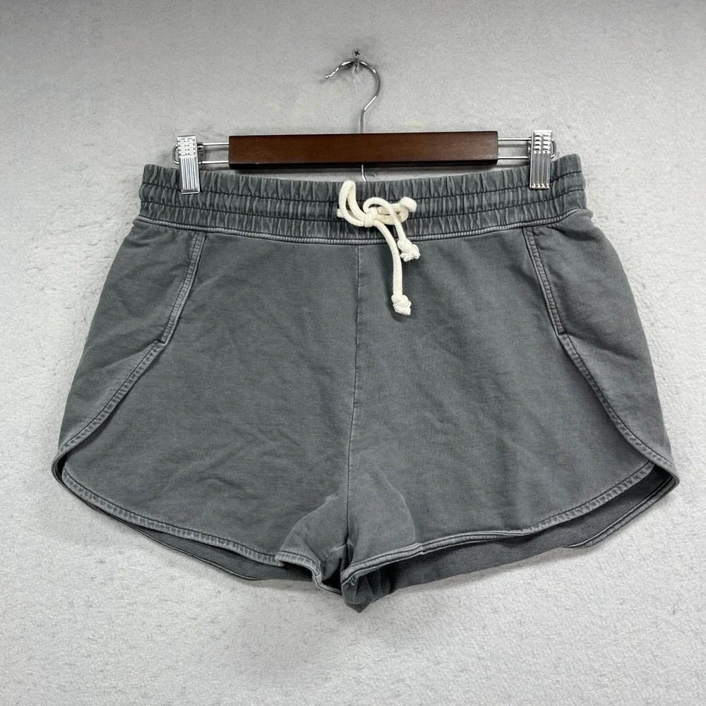 Aerie Sweat Shorts Womens S Gray Lounge Dolphin Hem Casual Athleisure Athletic